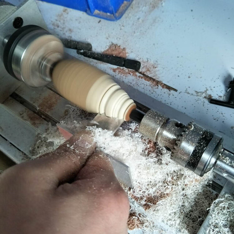 四爪卡盘多功能佛珠机木工车床打磨抛光圆珠款三四爪伸缩顶针有电源