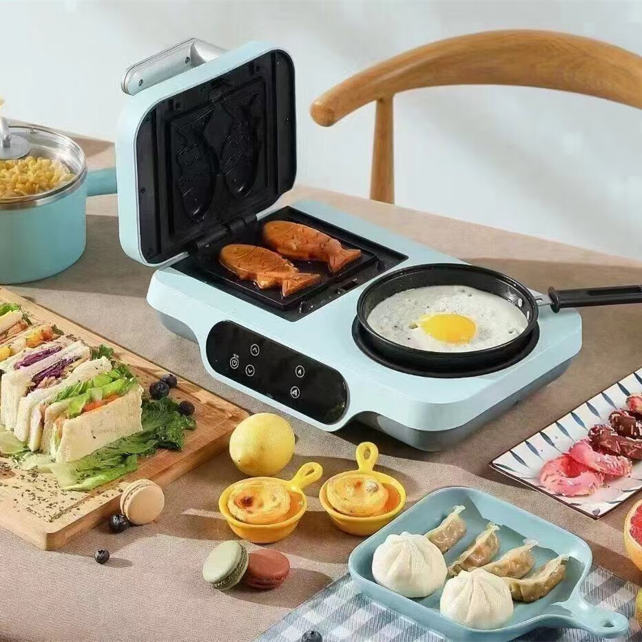 扬子三明治早餐机迷你电饼铛 家用多用吐司面包华夫饼机 现货速发
