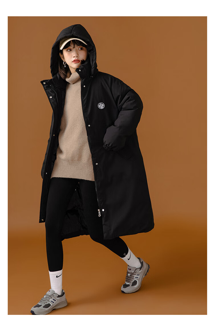 麦潮尚大牌轻奢棉服女冬季2021新款时尚高端连帽棉衣女韩版宽松中长款