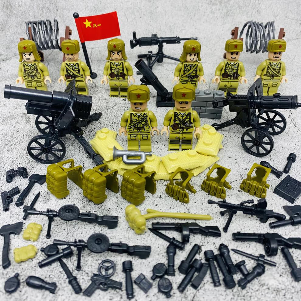 限时秒杀乐高lego抗美援朝积木长津湖玩具红军地道战争人仔拼插