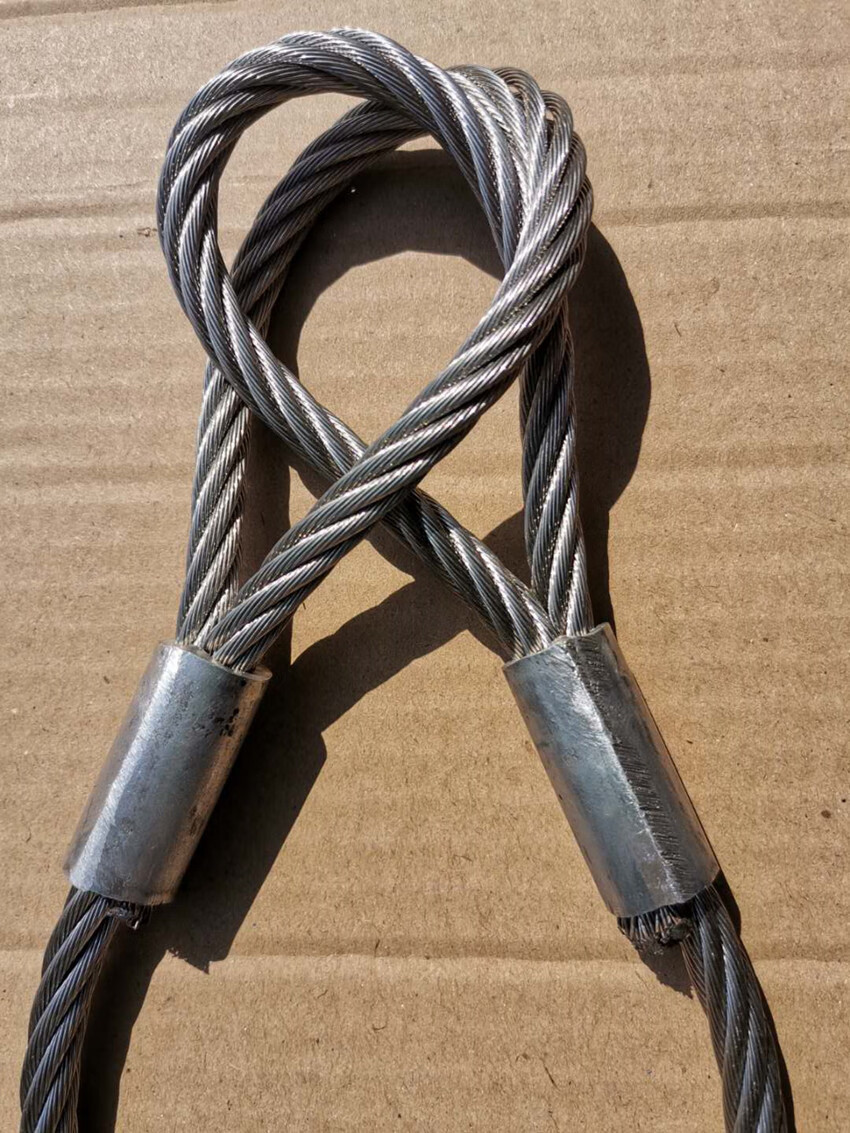 定制304不锈钢钢丝绳起重牵引拉吊装定制索具压制绳套1234567890mm粗 