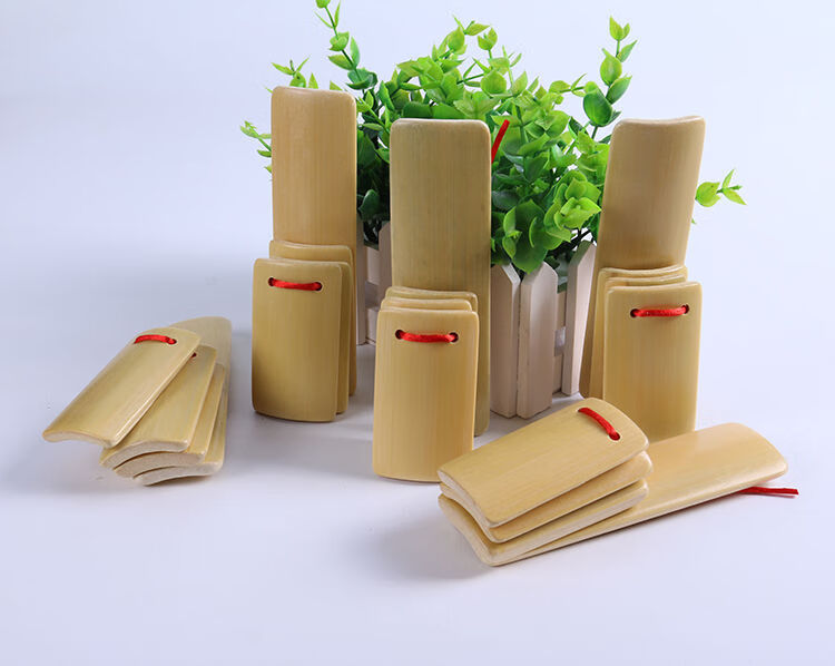 【5个/10个装】儿童喜欢洋洋快板舞蹈小竹板教学小快板竹制小四片 虎