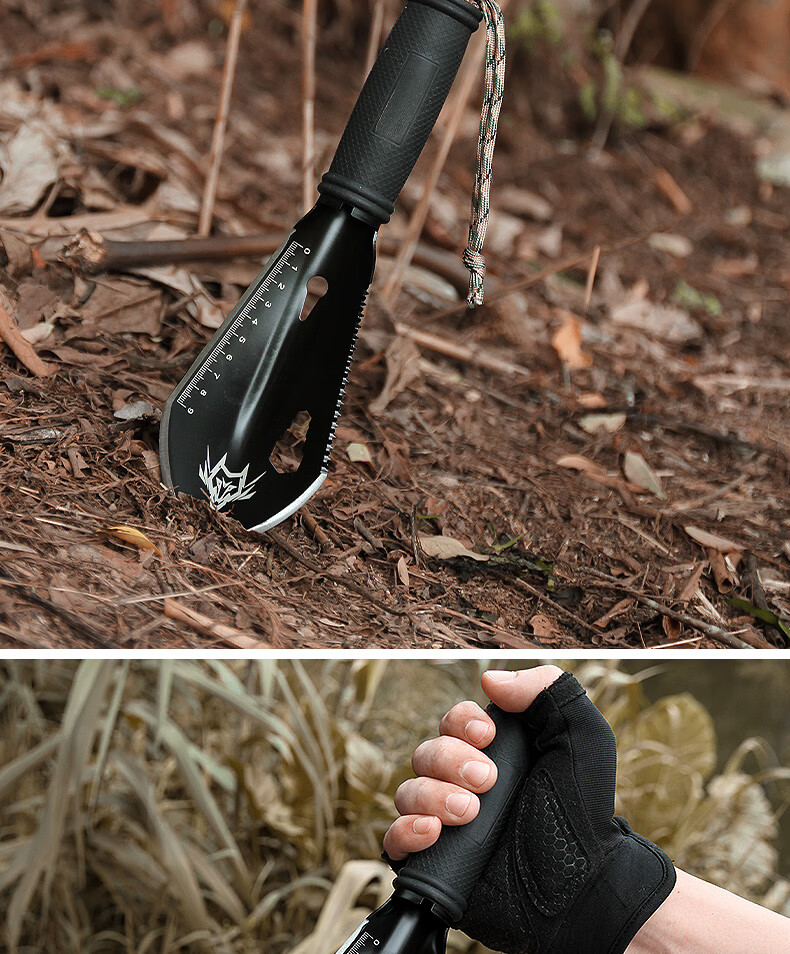 工兵铲救援应急野营装备多功能户外铲子便携小手铲挖野菜园艺种花赶海