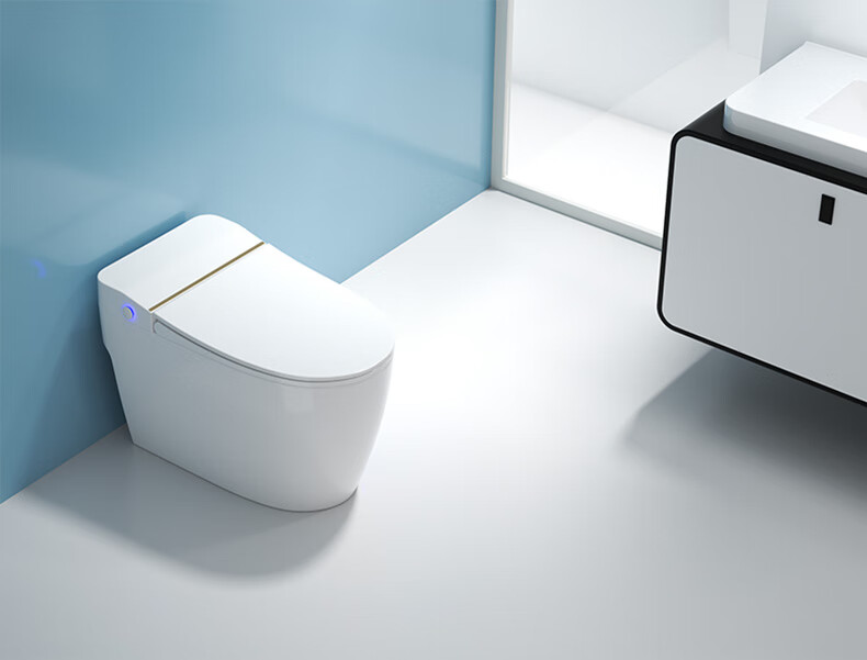 脉冲马桶适配小户型无水箱马桶节水家用坐便器卫生间 htt-8020黑白款