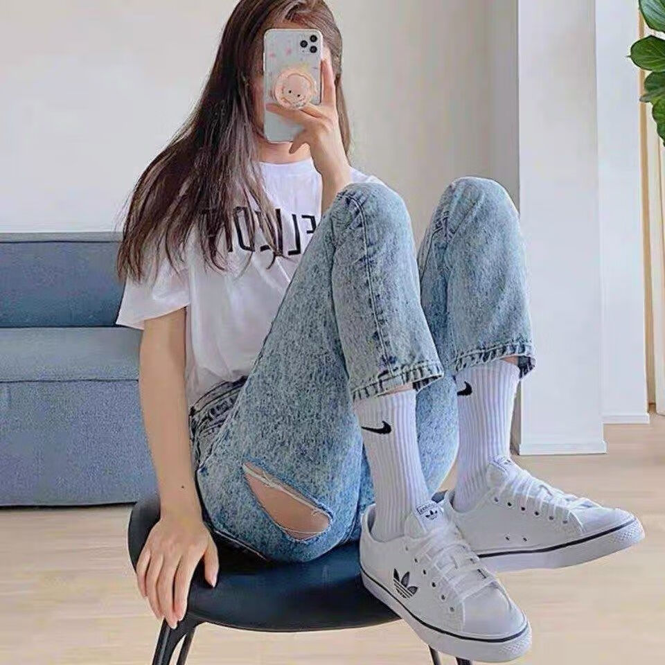 nike耐克袜子男女学生ins潮中筒袜夏季纯棉防臭吸汗透气长筒袜跑步