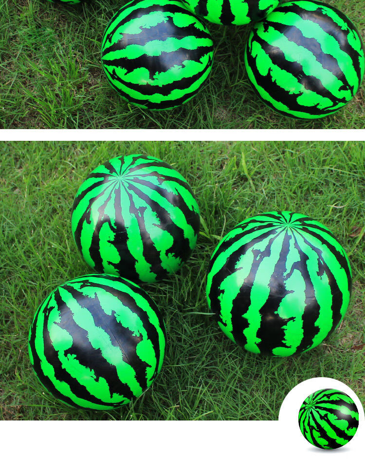 西瓜小皮球幼儿园儿童专用充气弹力拍拍球拍皮球儿童球类运动户外 3个