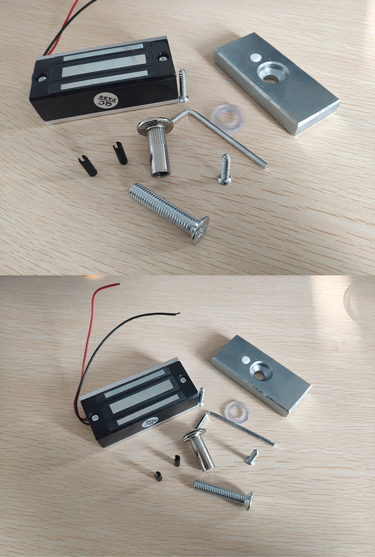60kg磁力锁密室逃脱小型电子锁迷你60公斤电磁锁柜子门禁锁12v24va款