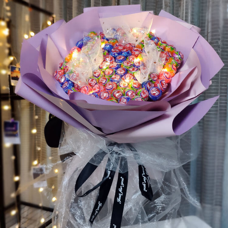 糖果球花束灯棒棒糖糖果球花束灯棒棒糖99颗真知棒圣诞节礼物零食礼物