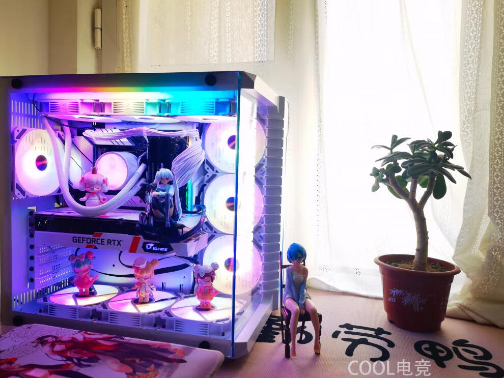 玩嘉金士顿同款玩嘉罗宾3海景房机箱侧透双玻璃全景360水冷atx台式机