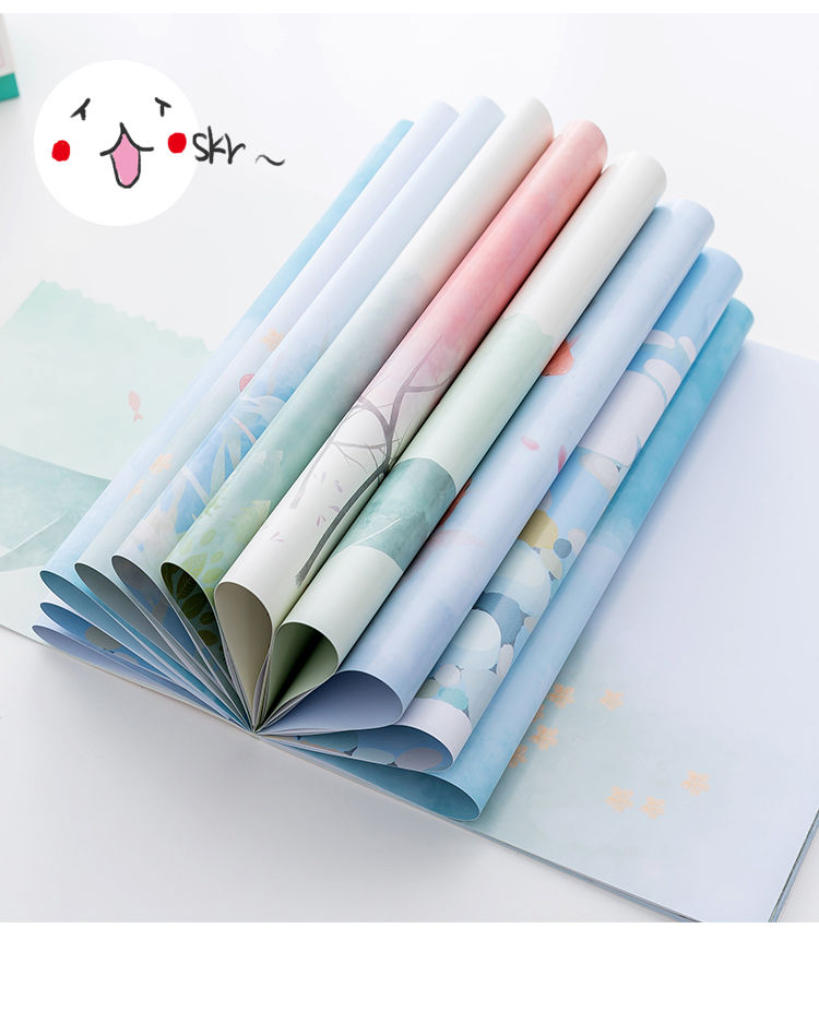 集物社一套24张简约小清新防水包书纸书皮包书膜小学生书皮纸礼物包装