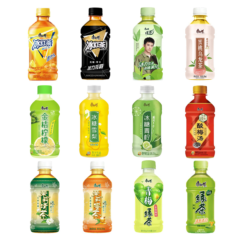 康师傅冰红茶330ml6小瓶装整箱饮料柠檬茶绿茶茉莉蜜茶饮品by无糖冰