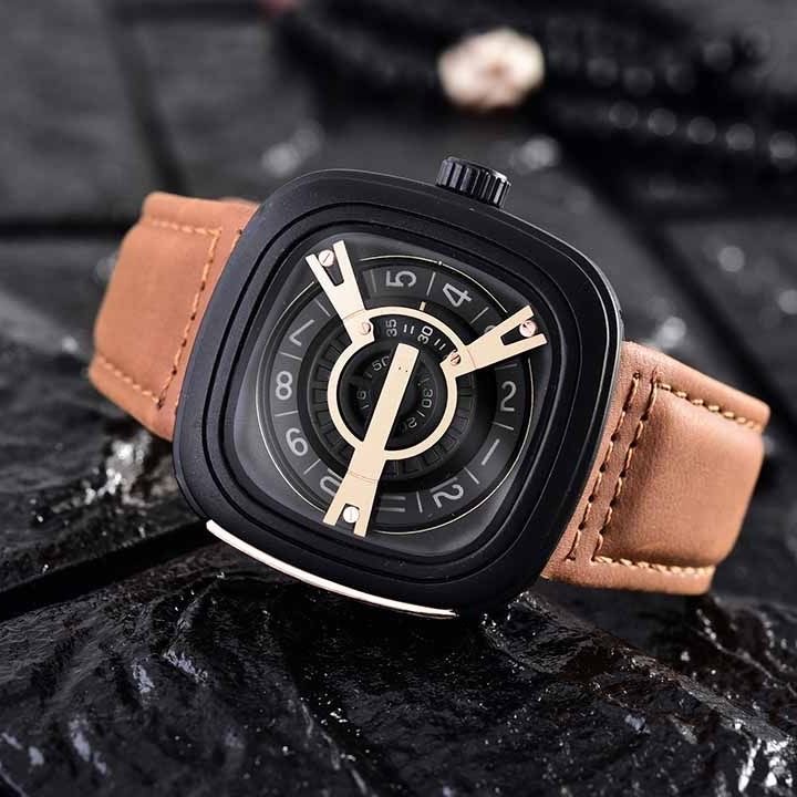 卡西欧男表全自动机械表七个黑色星期天官网m2手表男大表盘潮流表日韩