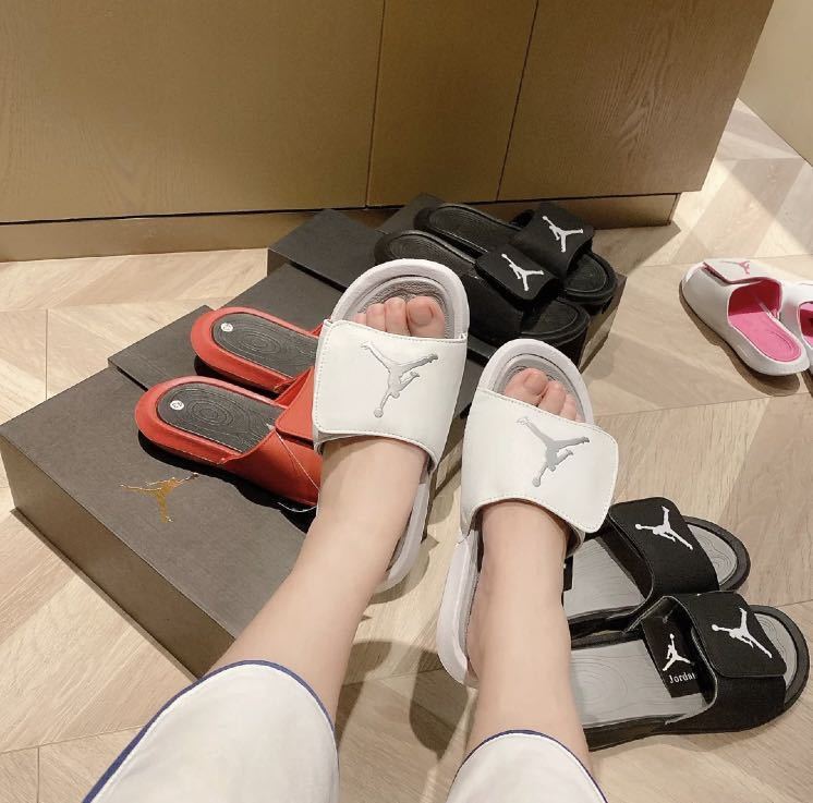 aj拖鞋男飞人乔6运动篮球鞋女情侣夏季魔术贴黑白鸳鸯nk忍者百搭聨名