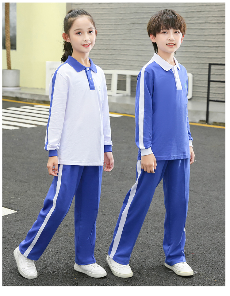 国产潮品青少年秋季校服深圳校服套装小学生统一春秋班服至六年级蓝色
