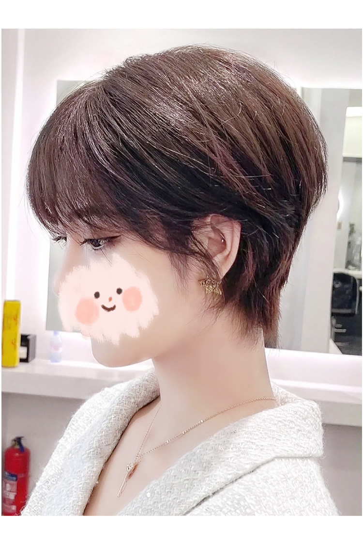 【京选优品】女生假发短发短发假发女真发全真人发全头bobo减龄自然