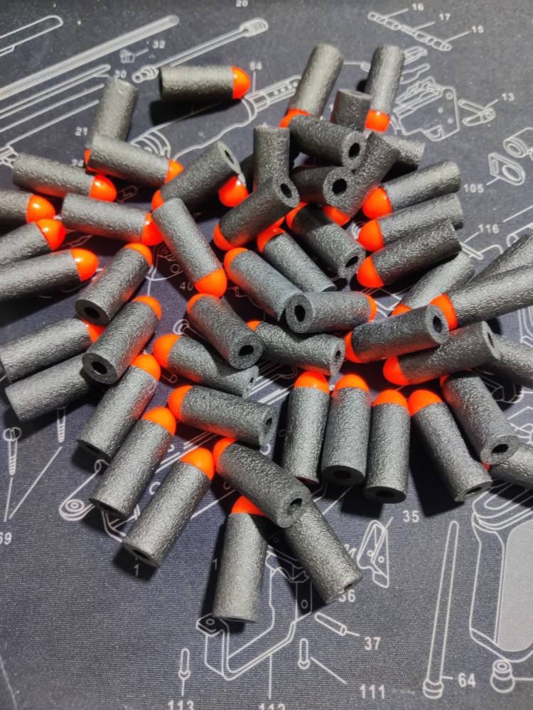 定制软弹通用热火精英软弹枪软弹儿童玩具枪海绵吸盘红狙吸盘短弹50发