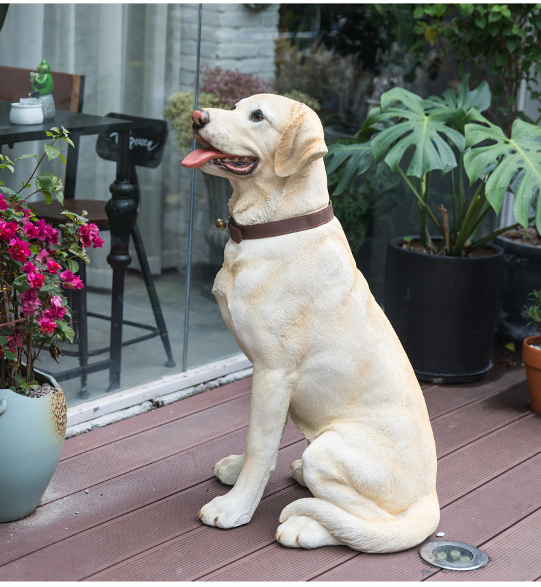 茗芮居大件仿真狗客厅落地摆件创意办公室店铺橱窗装饰财摆设仿真狼犬