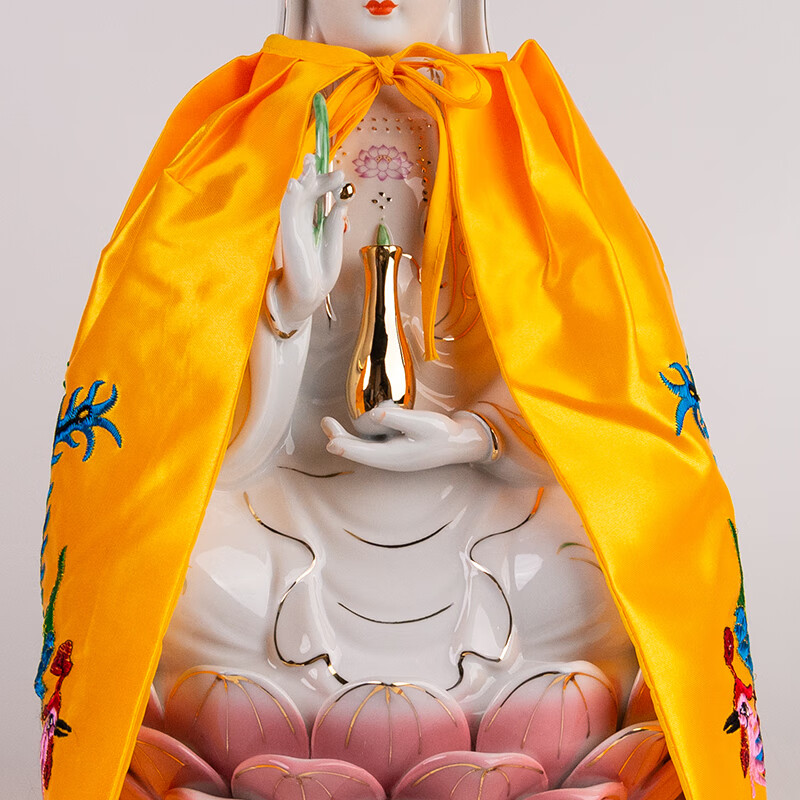 观音菩萨衣服佛像披风斗篷莲花神像神明佛袍冬季家用双龙凤凰刺绣