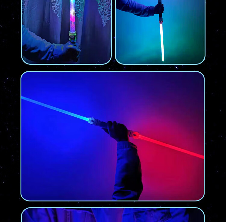 激光剑星球大战发光玩具剑激光棒闪光棒男女孩儿童学生七彩荧光棒合体