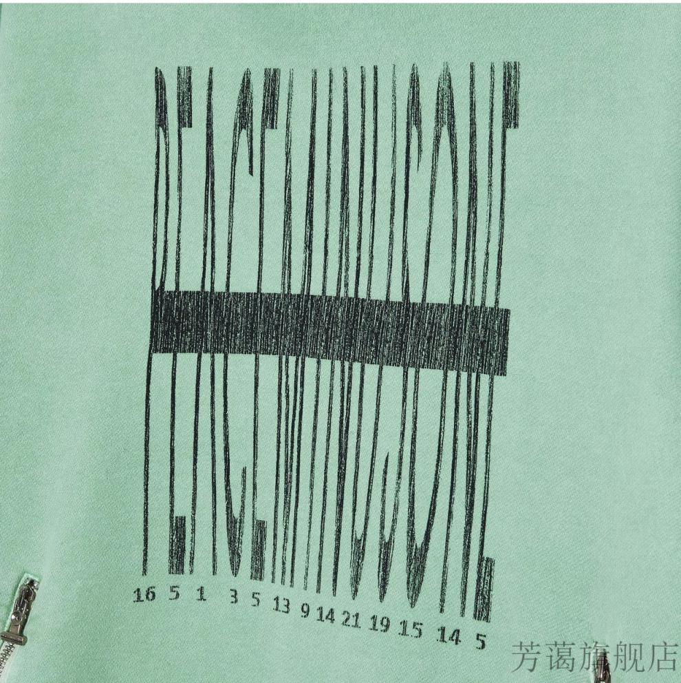 peaceminusone卫衣 e权志龙同款绿peaceminusone色印花套头卫衣长袖