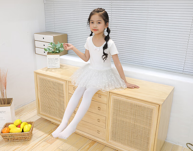 儿童连裤袜春秋薄款女童打底裤中厚夏白丝袜练功跳舞袜专用舞蹈袜依伊