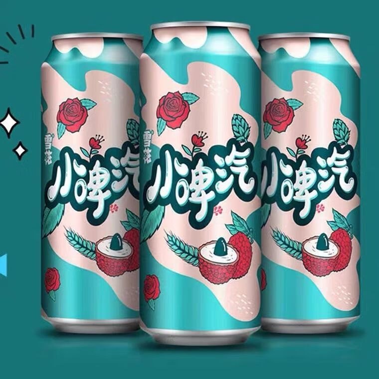 雪花小脾气啤酒 500ml 荔枝味碳酸饮料啤酒风味 荔枝味 500ml*2罐