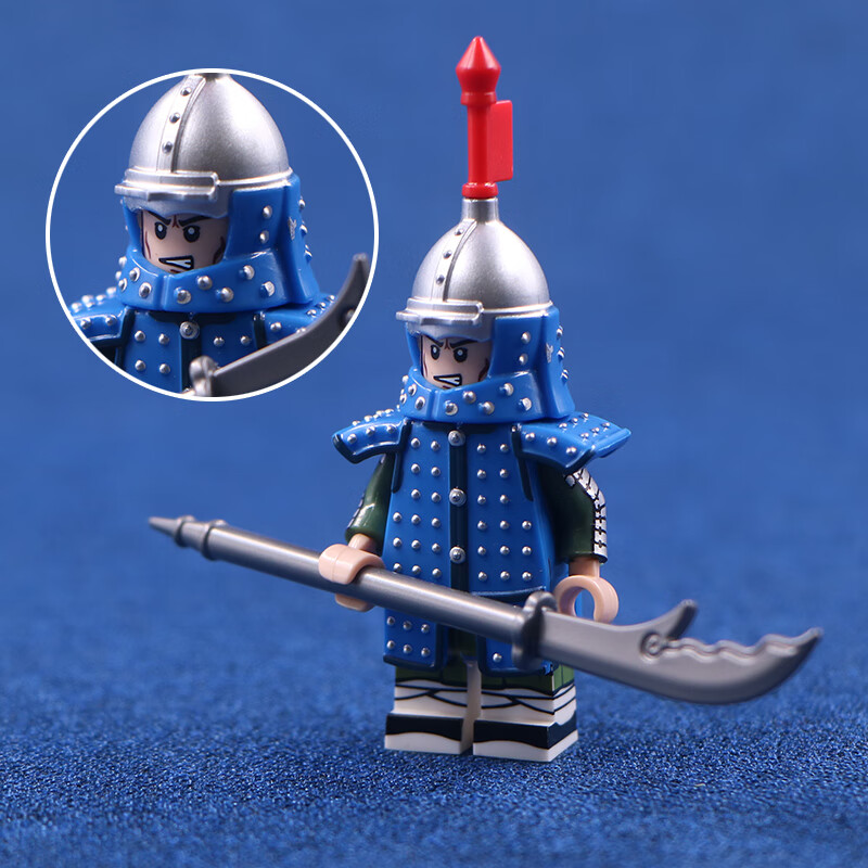 乐··高(le·go)积木森宝第三方科睿明朝明军骑兵边军将领拼装积木人