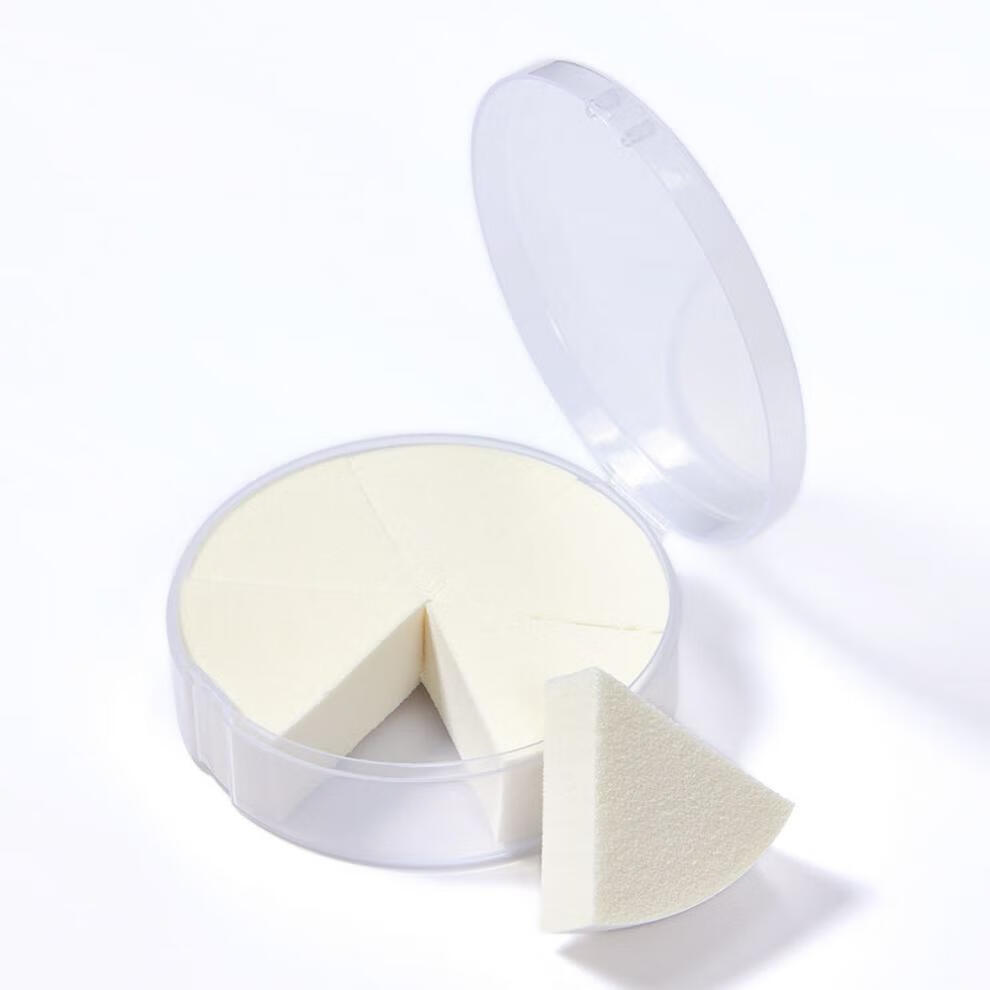 网红款三角皮面海绵粉扑超软不吃粉干湿两用化妆棉美妆粉扑毛老师同款