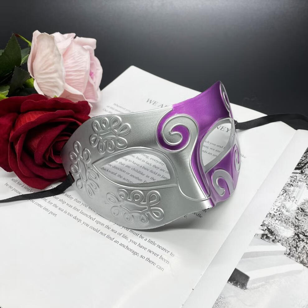 万圣节面具男半脸男女面具复古风化妆舞会派对网红半脸假面具眼罩万圣