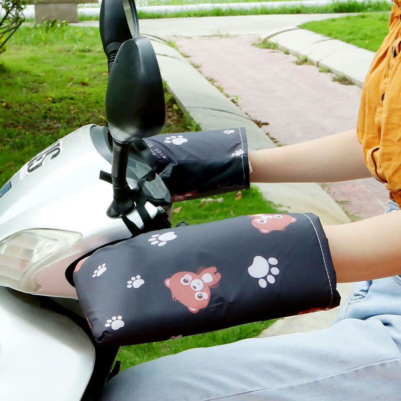 精选保暖骑行手套2021秋冬新款电瓶车手套摩托车手套车把套冬季防寒