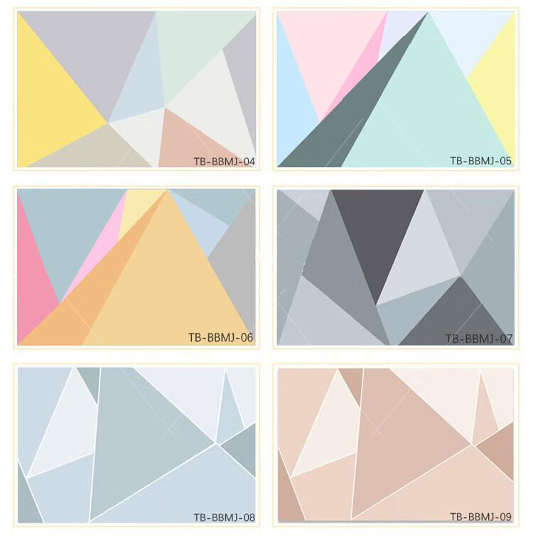 3d几何拼色墙纸卧室温馨沙发背景墙壁纸北欧电视墙影视墙装饰壁布整张