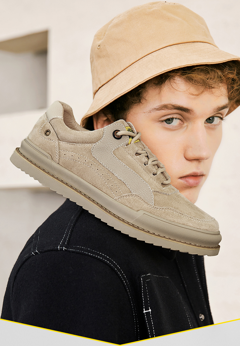 cabbeen卡宾男鞋复古板鞋男秋季户外运动鞋男百搭男鞋2021年新款冬季