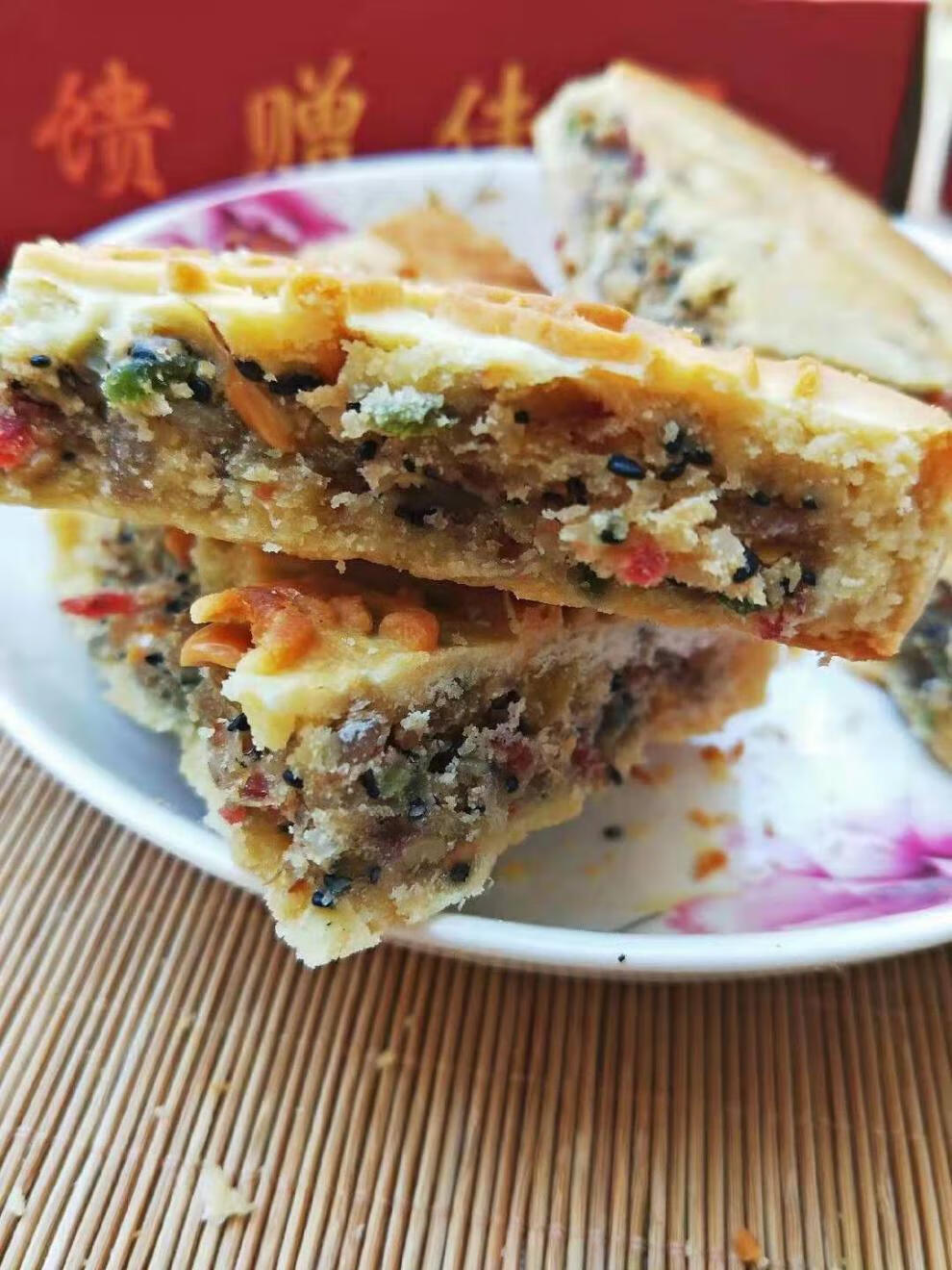 安徽老式冰糖青红丝大月饼传统糕点五仁月饼阜阳界首特产400克* 4老式