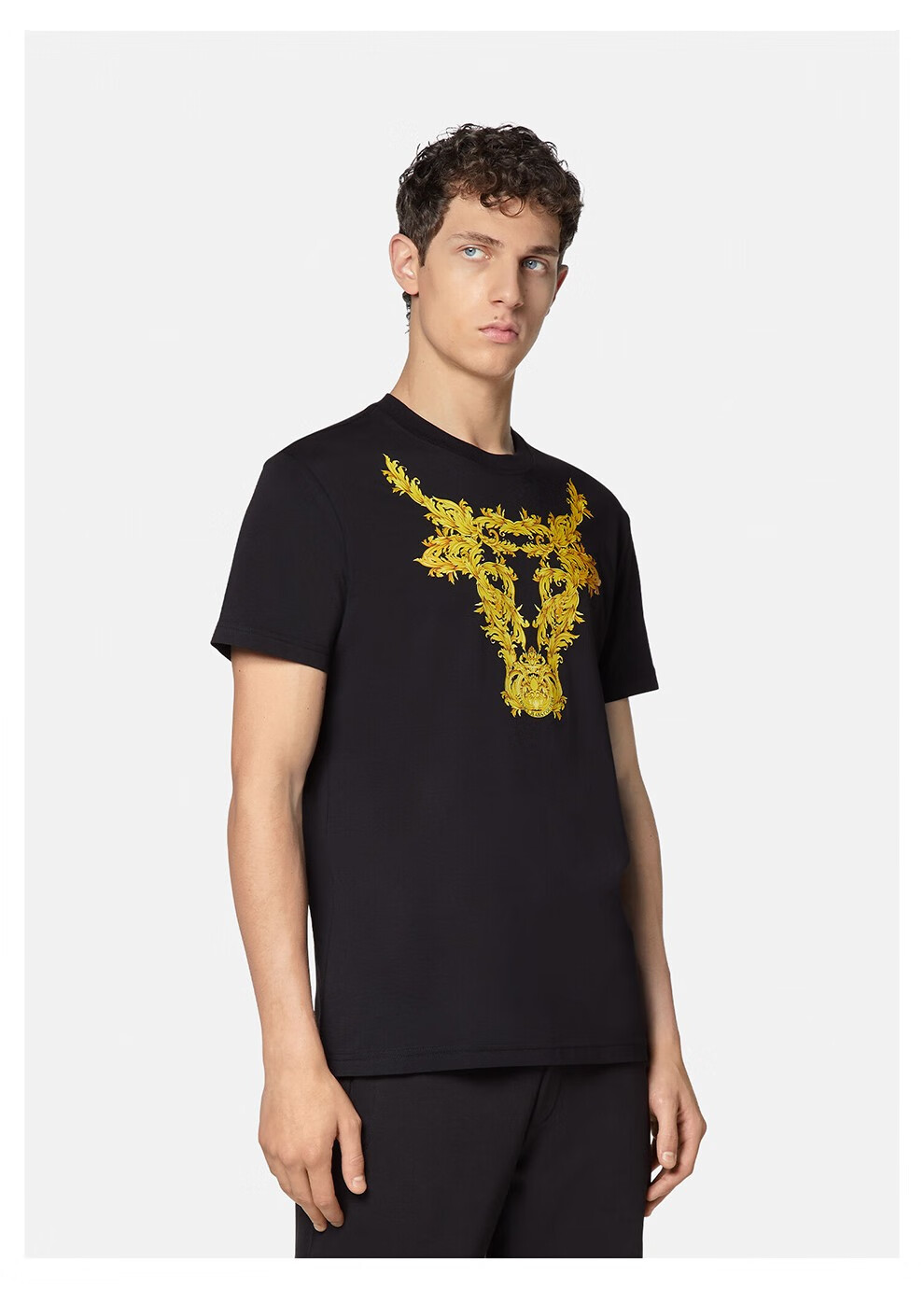 versacejeanscouture范思哲21春夏新款男士棉质牛年巴洛克印花图案