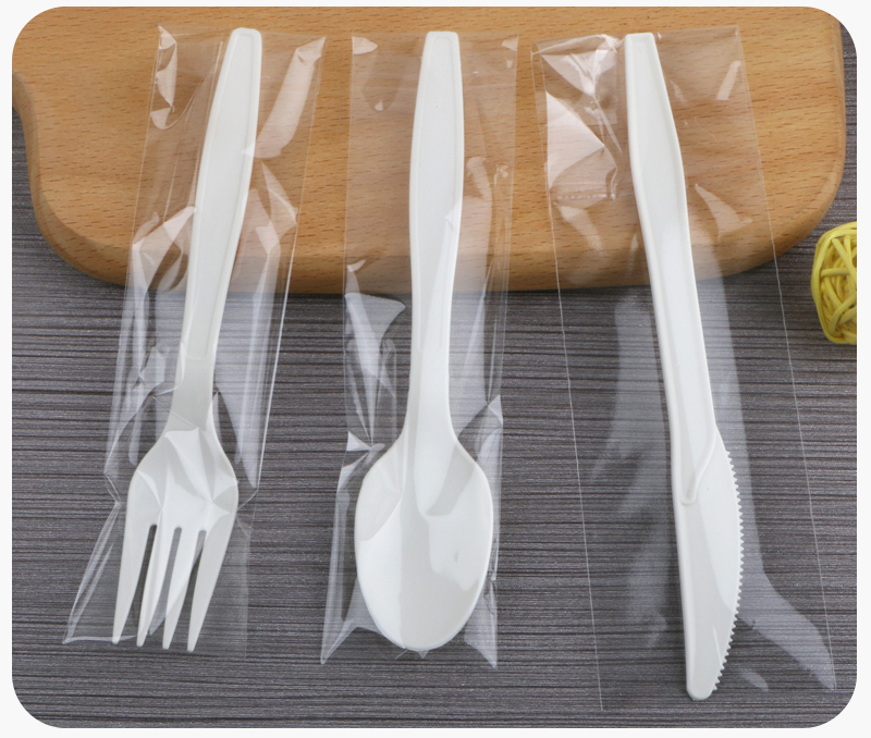 一次性刀叉一次性刀叉勺可降解餐具玉米淀粉加厚套装汤勺蛋糕叉食品级