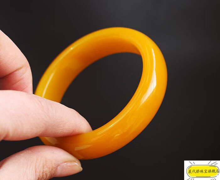 晨代骄 玉手镯 新疆和田玉黄玉手镯 金丝玉手镯 黄龙玉鸡油黄手镯