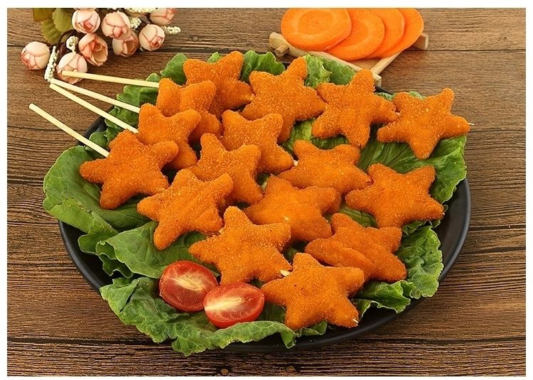 幸运星五星鸡块串1200g鸡肉鸡块油炸速冻休闲小吃冷冻半成品幸运鸡块