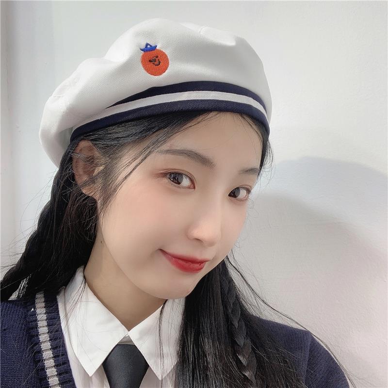 贝佳淑新品jk制服帽子jk风制服水手贝雷帽女日系秋冬复古文艺帽气质