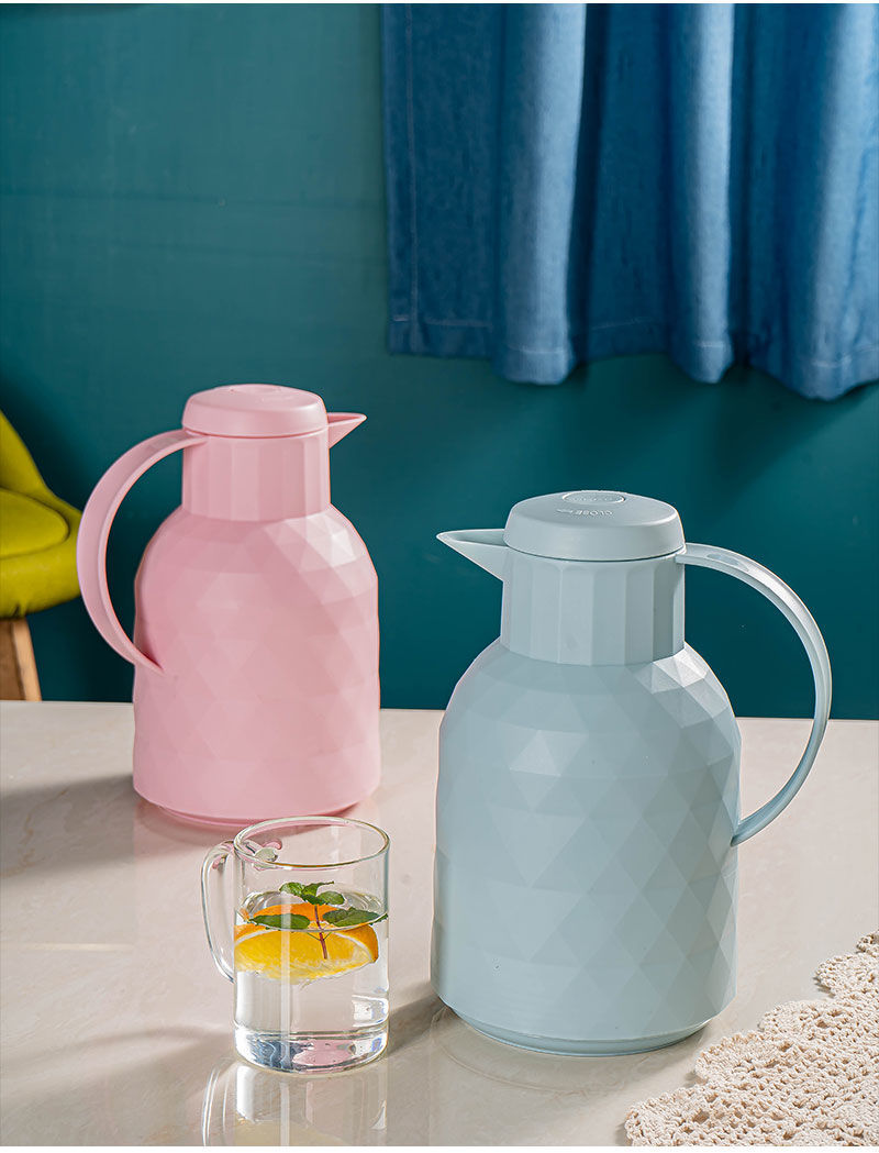 北欧风保温壶家用热水壶大容量镀银内丹开水瓶学生宿舍小暖壶薄荷绿2