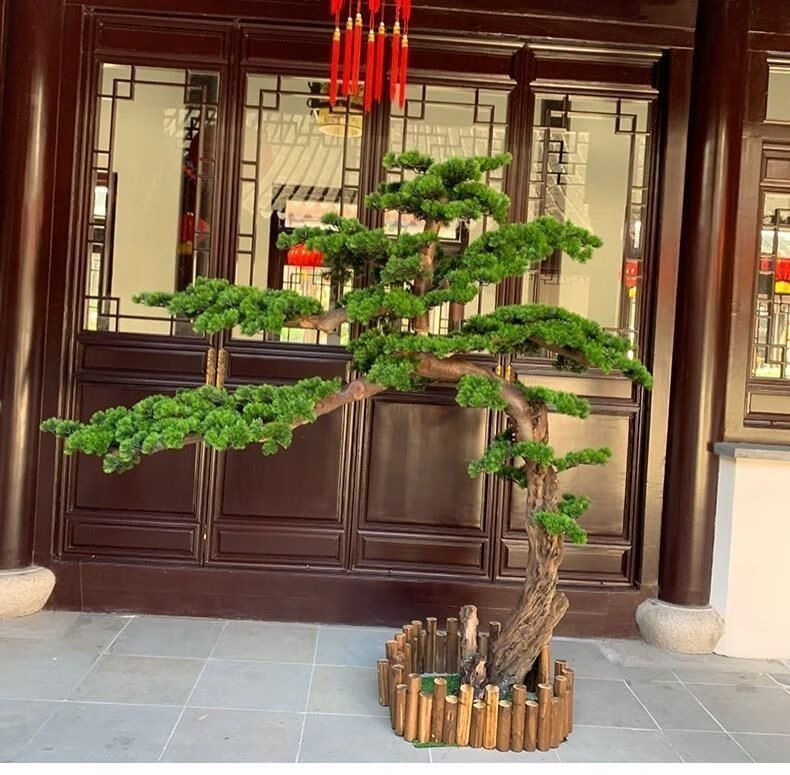 【精品绿植】仿真松树迎客松造型松树假松树商场酒店客厅会所造景室内