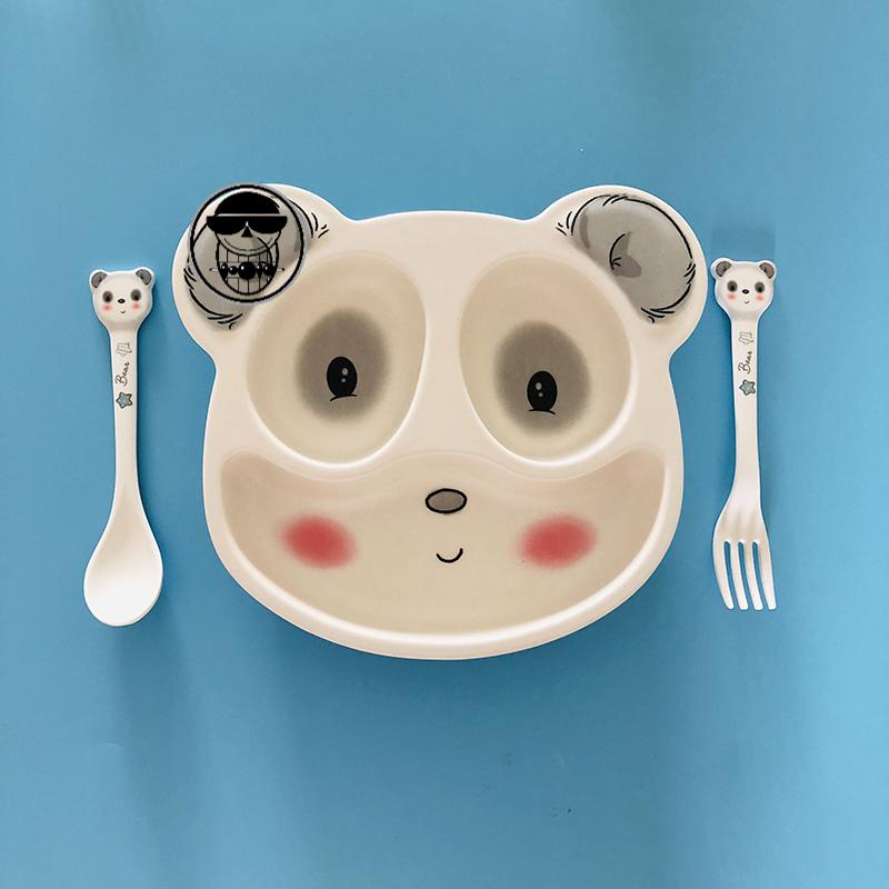 勺子学吃饭23岁创意可爱卡通长柄幼儿园家用训练儿童勺叉餐具兔子勺子