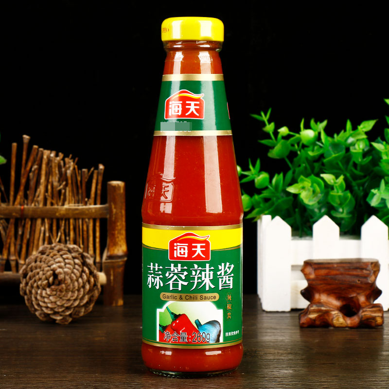 海天 蒜蓉辣酱260克*5瓶 辣椒酱烤肉烧烤酱烤冷面酱拌饭拌面酱调料