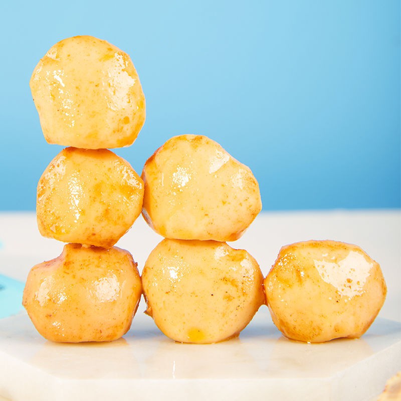 馋天下咖喱鱼蛋300g盒装港式黄金鱼蛋香辣鱼丸休闲即食小食小吃香辣味