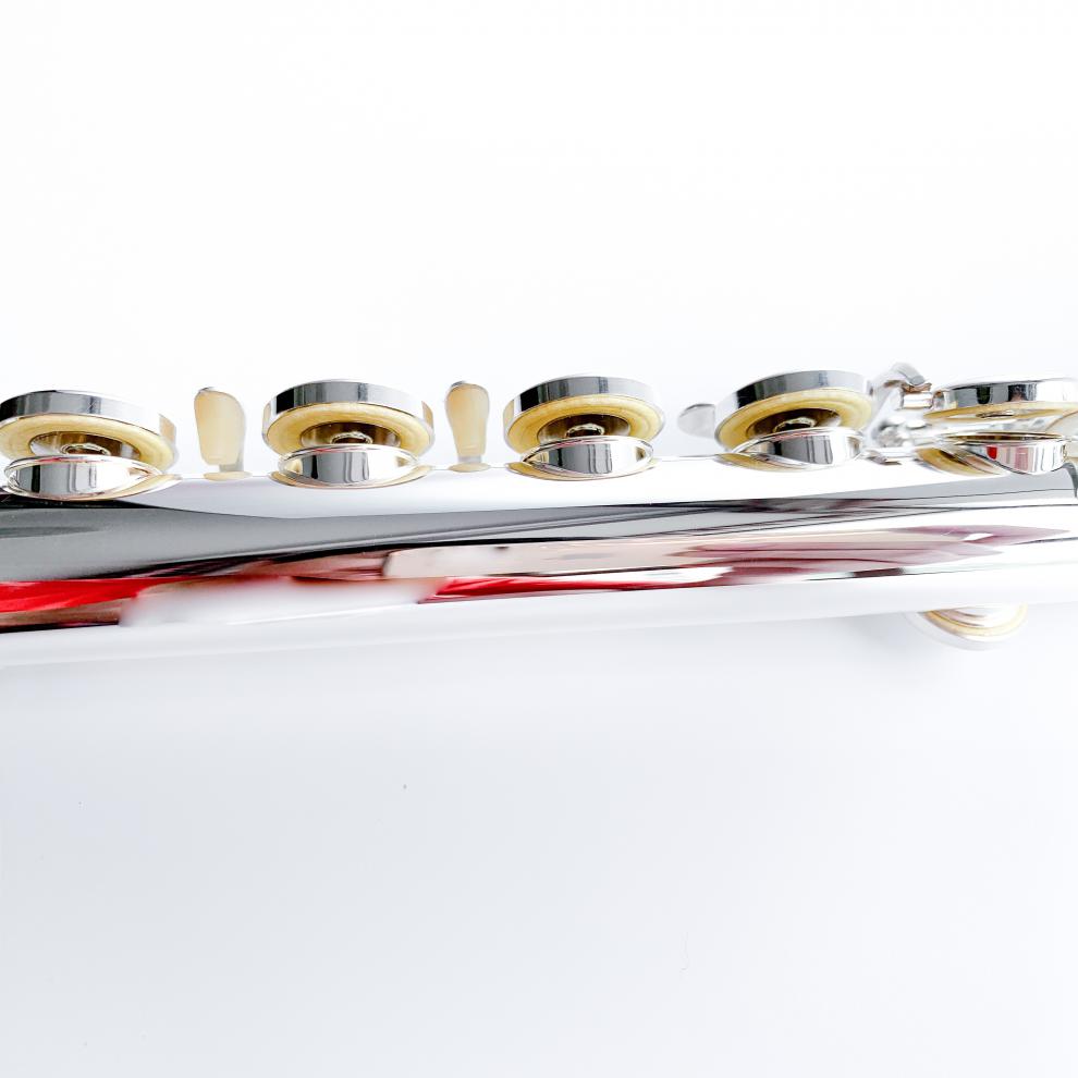 jupiter杰普特闭开孔镍银合金镀银e键长笛jfl品质定制款16键开孔纯银