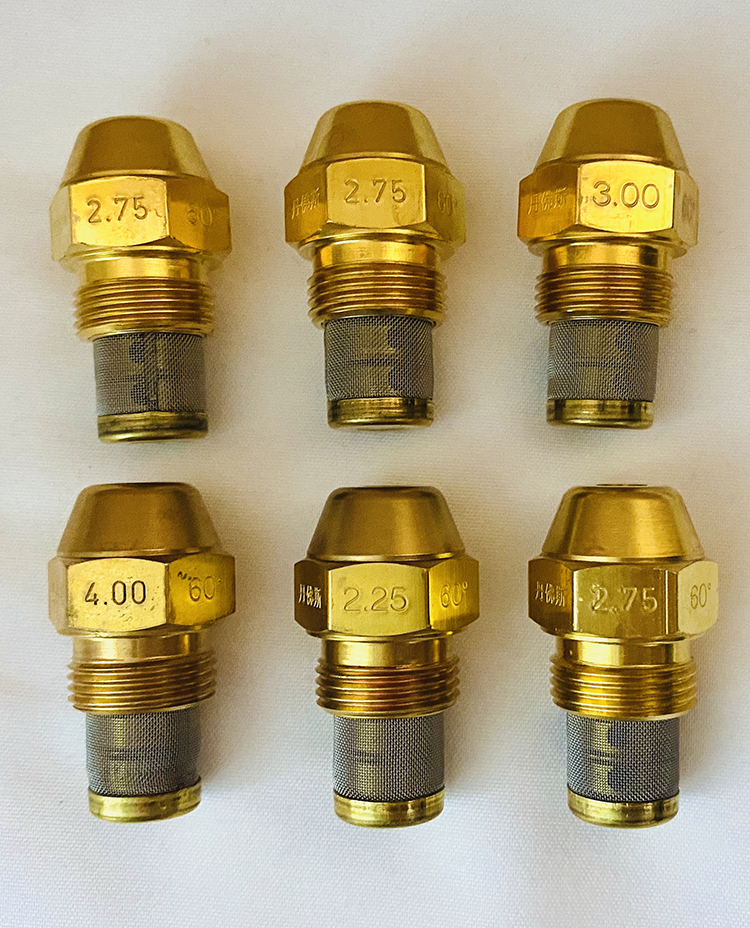 丹佛斯喷油嘴甲醇燃烧机柴油气化灶通用喷咀黄铜雾化喷嘴0460度实心