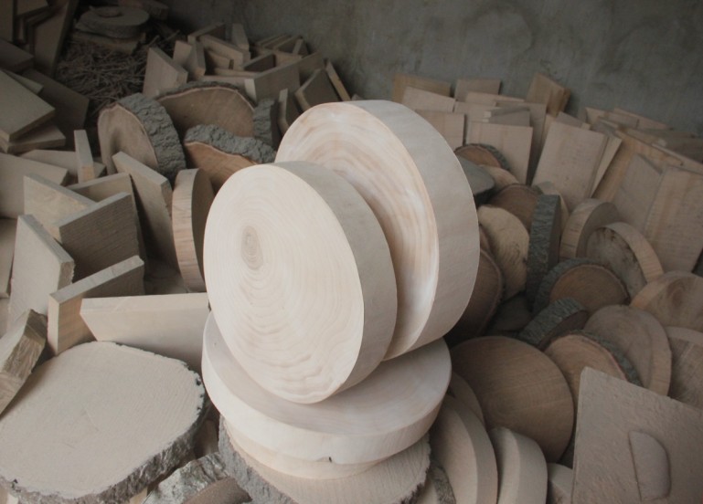 舌尖上的中国银杏木砧板家用实木切菜板占白果树整木圆形菜墩 26#5带