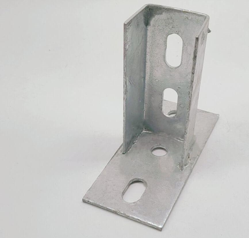 c型钢开口底座连接件抗震支架免焊镀锌地脚安装太阳能光伏板牛腿4141