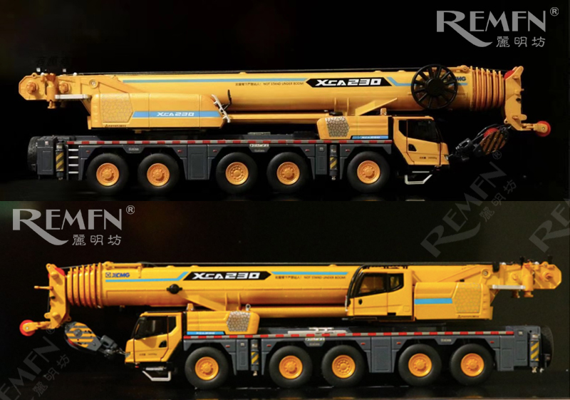 吊车模型徐工集团1:50 xca230全路面起重机220合金工程双开门 xca220