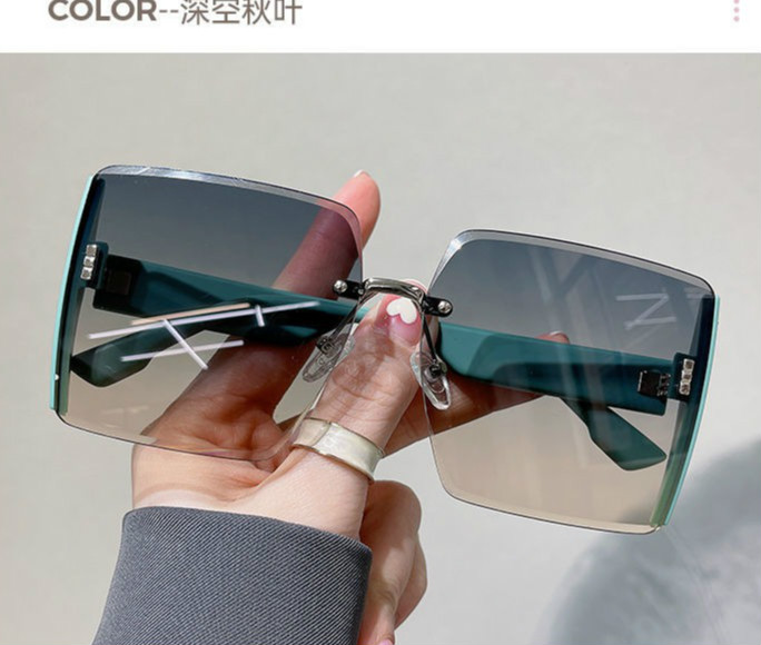 飞行员眼镜中国x空军偏光太阳镜墨镜女高级感防紫外防晒无框太阳眼镜