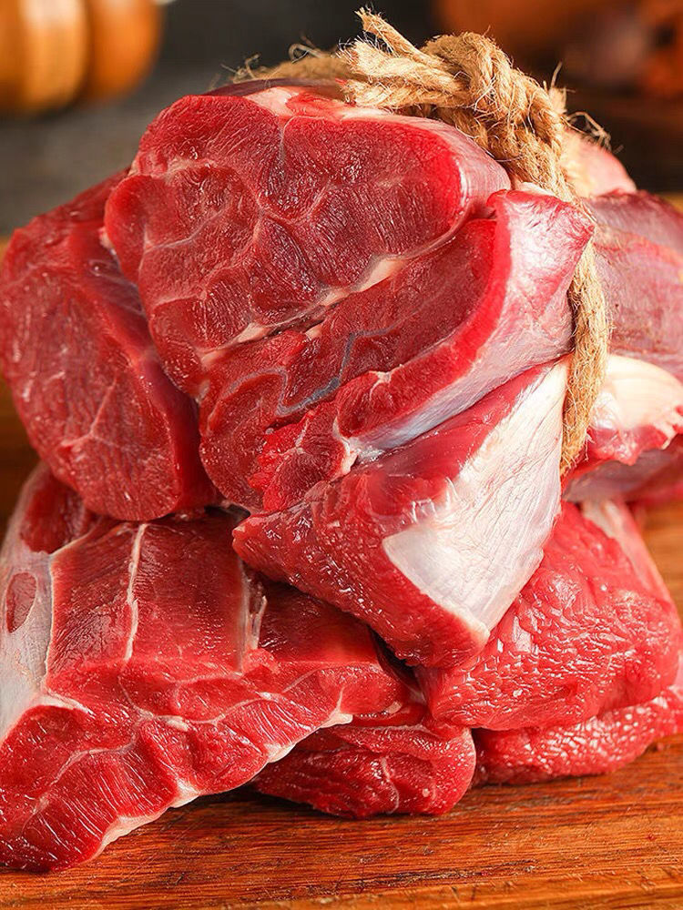 鲜牛肉牛腱子肉黄牛金钱腱子肉冰鲜牛花腱肉火锅酱卤牛肉原切牛腱肉五